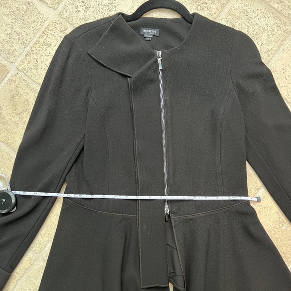 Zipped Blazer. Black size 6 by Worth NY - Picture 3 of 5